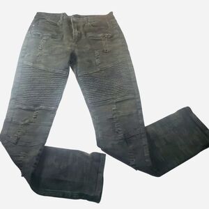 Waimea Jeans Mens 32x32 Camouflage Skinny Fit Distressed Pants 2 Zipper Accents